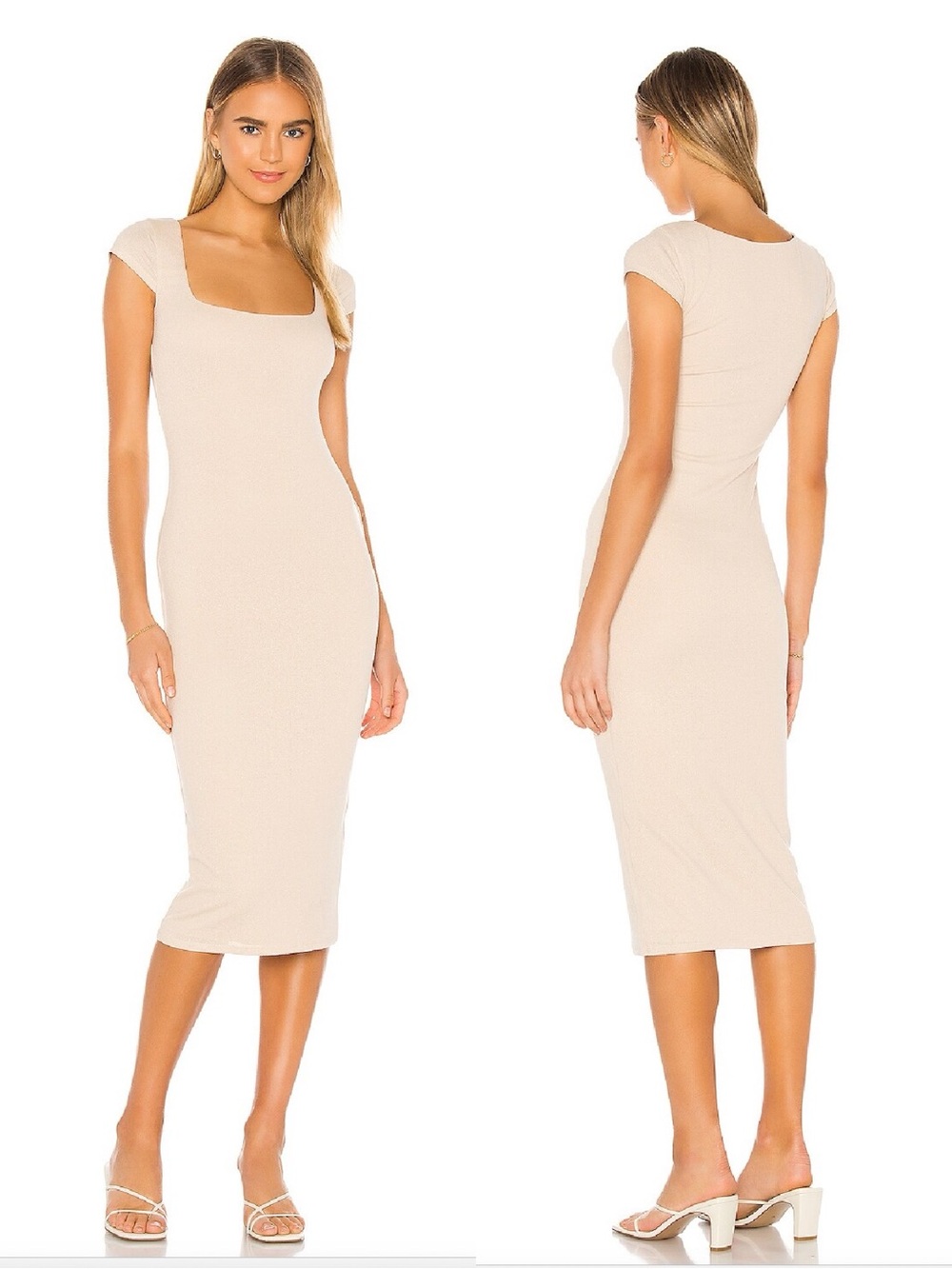 Privacy Please | Sutton Midi Dress Scoop Neck Cap Sleeve Small